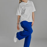 Wide Leg Sweat Pants Royal Blue