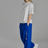 Wide Leg Sweat Pants Royal Blue