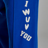 Wide Leg Sweat Pants Royal Blue